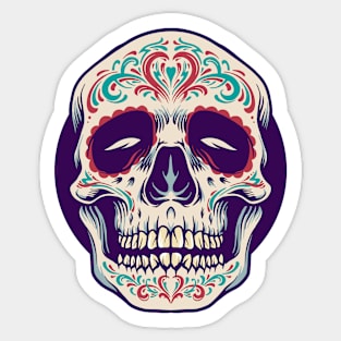 Day of the Dead Sugar Skull // Dia de los Muertos Skull Sticker